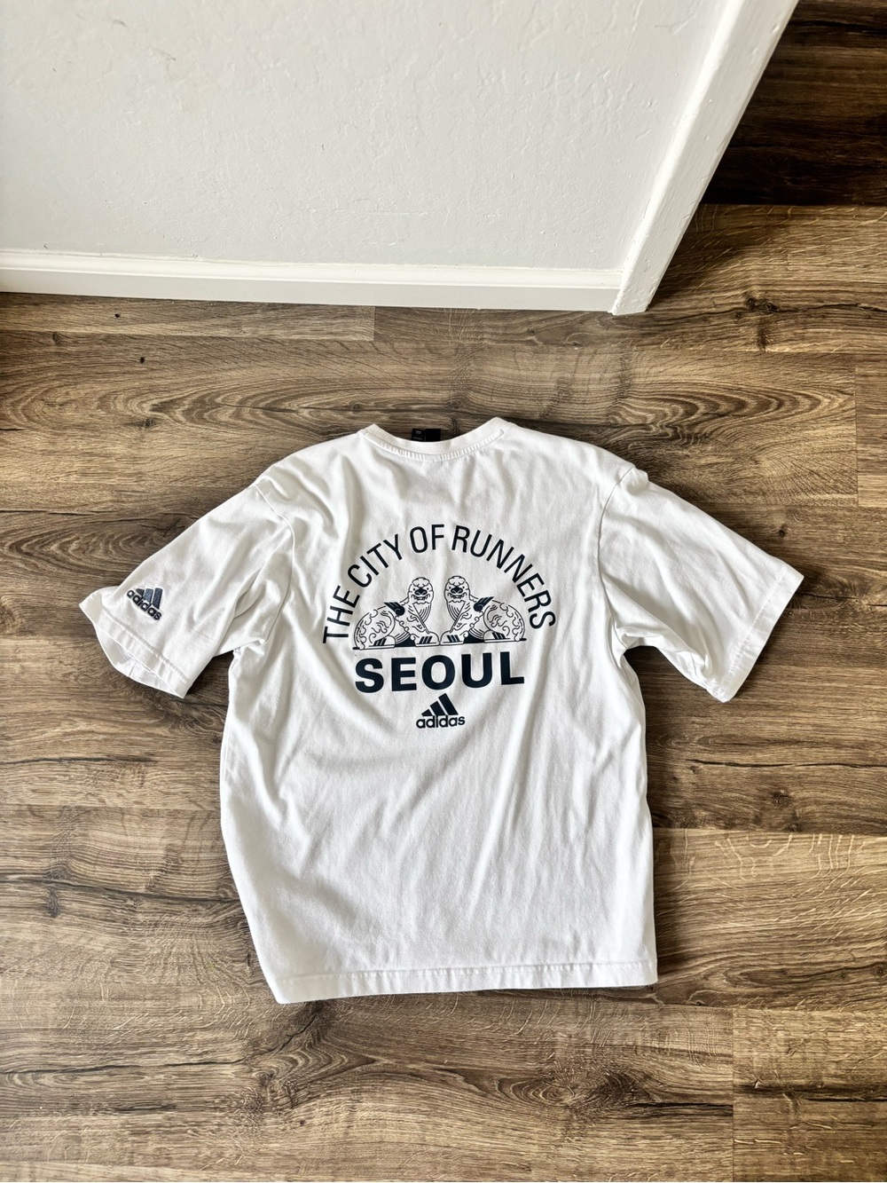 Adidas White Short-Sleeve Seoul Graphic Tee